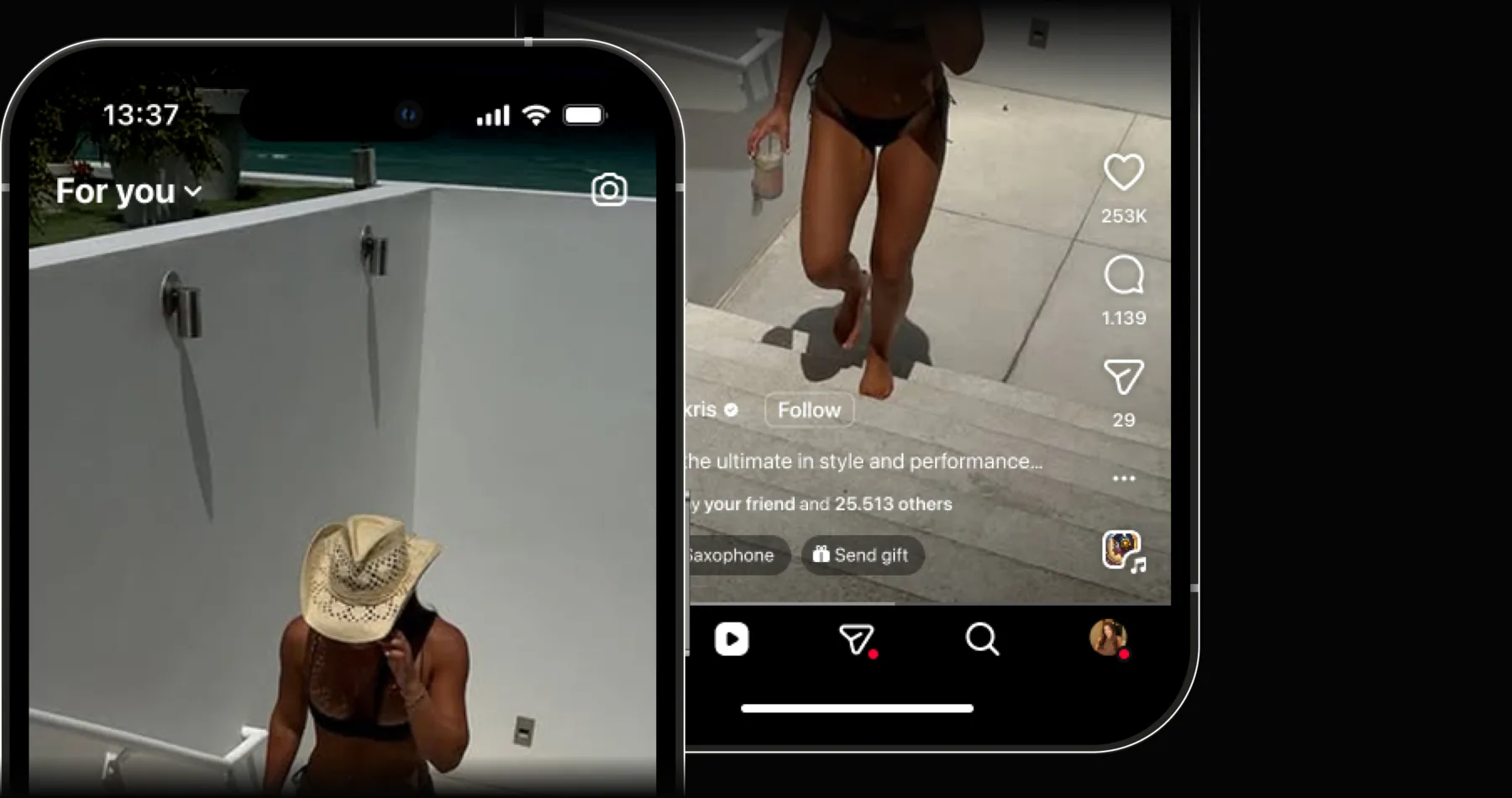Grid of on-brand lifestyle posts from the creator