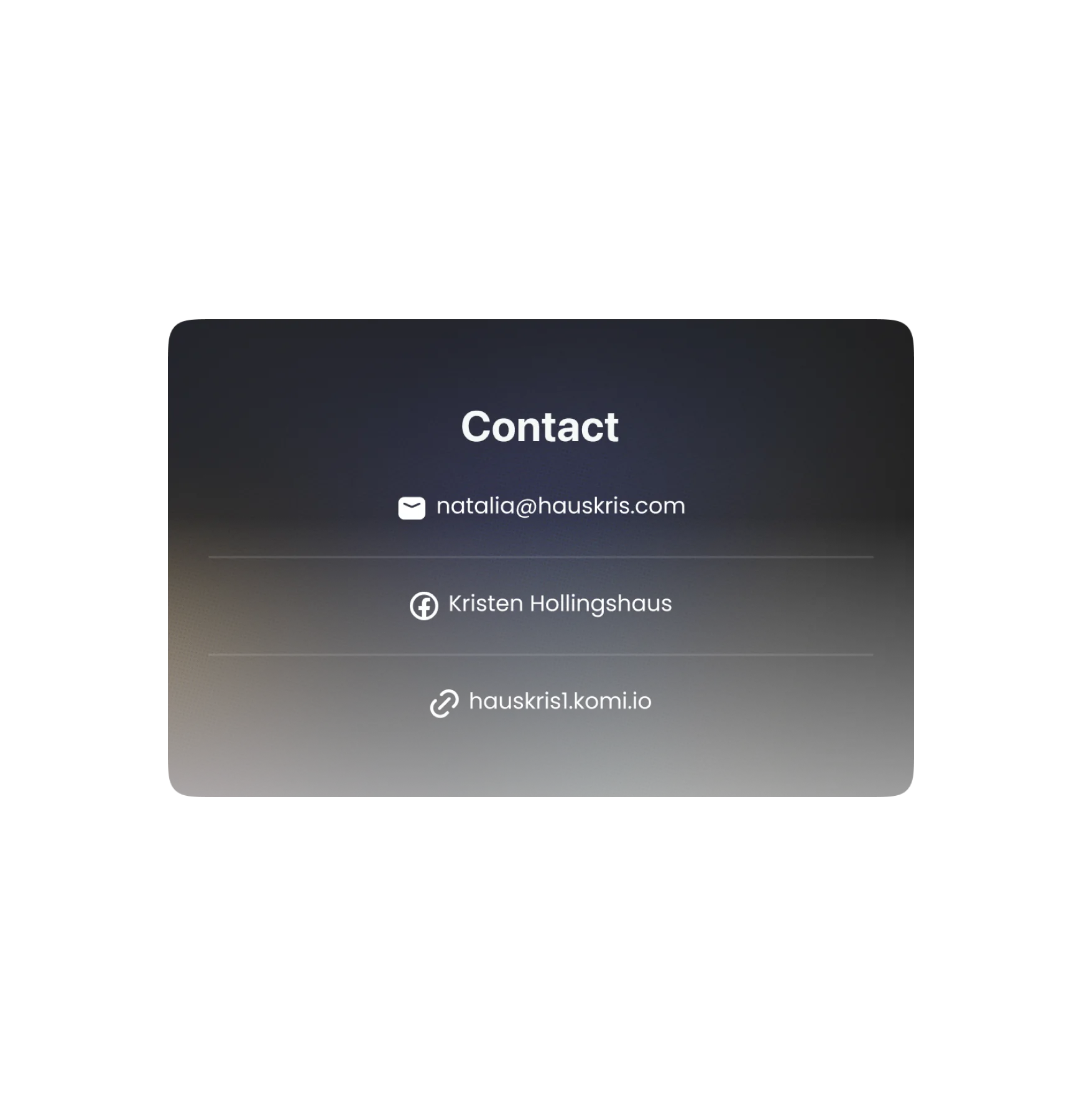 Creator contact details used to invite them to the affiliate program