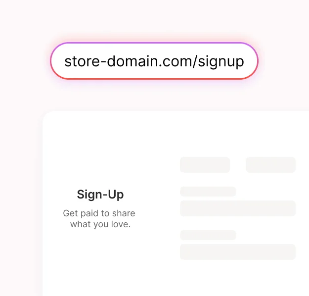 Custom domain sign-up page