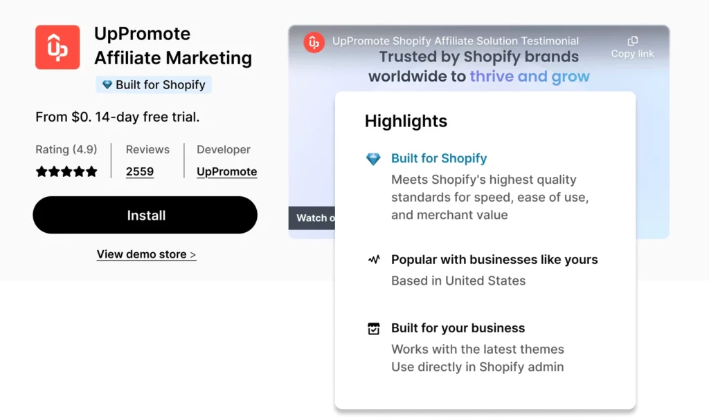 shopfiy affiliate app