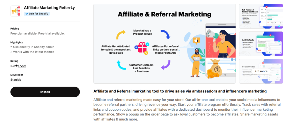 shopfiy affiliate app