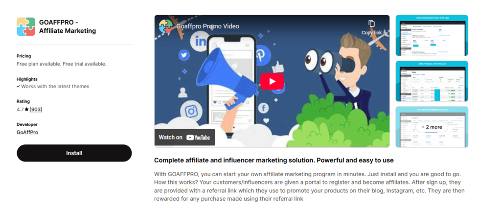 shopfiy affiliate app