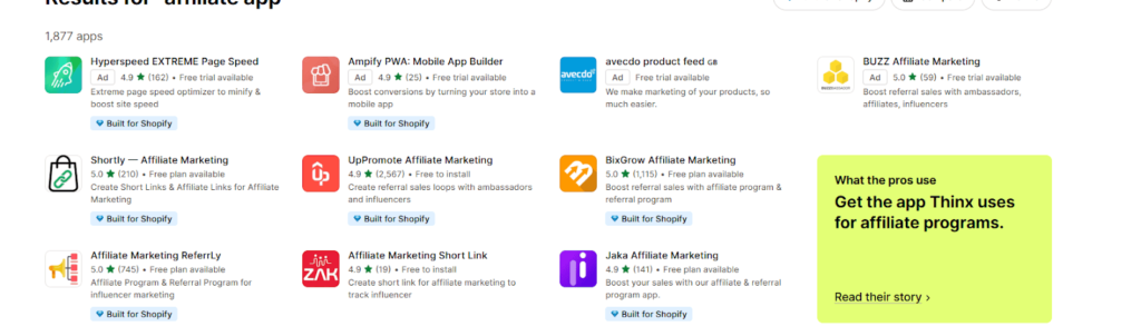 shopfiy affiliate app