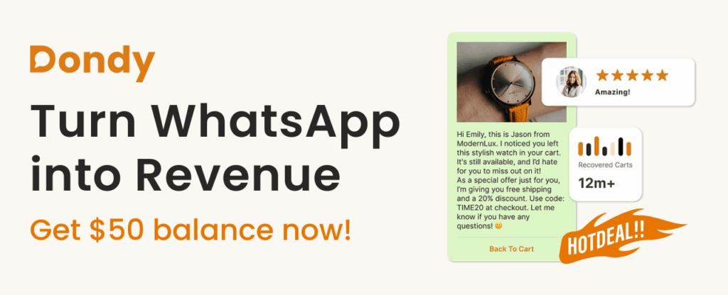 Dondy Abandoned Cart AI Chat