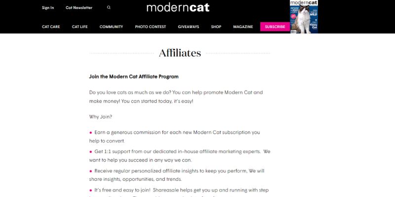 Cat Affiliate Programs 2