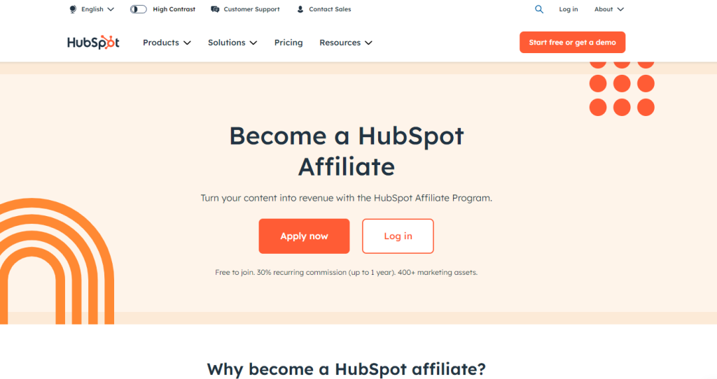 hubspot affiliate program