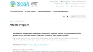 organic products affiliate programs 10