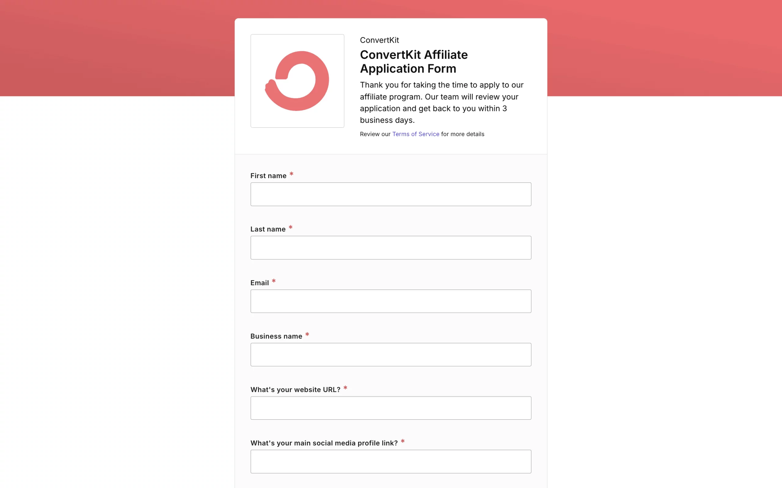 affiliate form