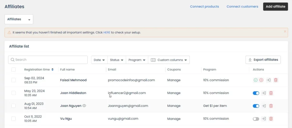 create an affiliate program 30