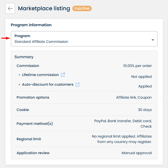 gold affiliate program