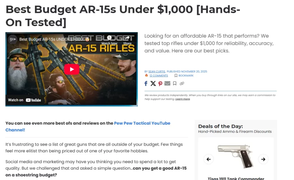 Top 19 Best Gun Affiliate Programs in 2026 13 gun affiliate program guide