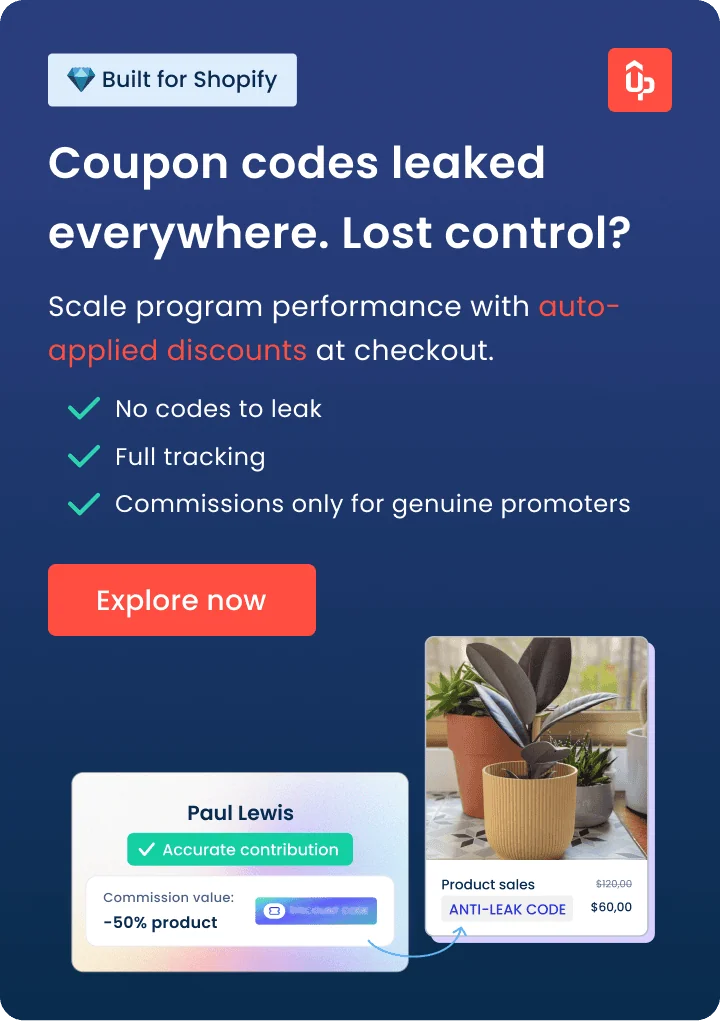 Anti-leak discount campaign sidebar banner