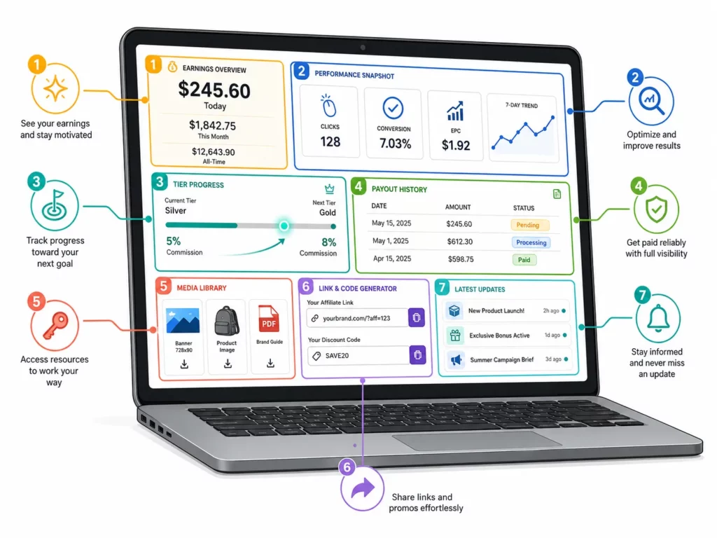 How to Create an Affiliate Dashboard Your Partners Will Love