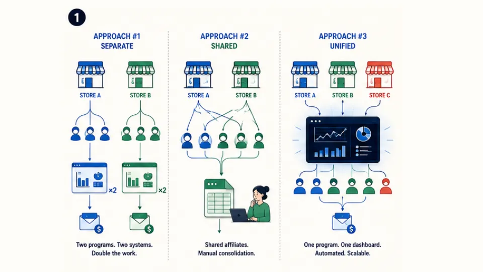 How to Manage Affiliate Programs Across Multiple Shopify Stores [2026]