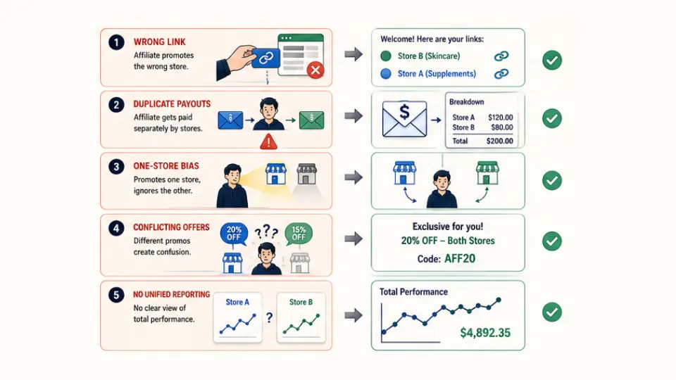 How to Manage Affiliate Programs Across Multiple Shopify Stores [2026]