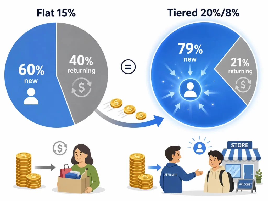How to Set Up New Customer Commission Bonuses for Affiliates on Shopify [2026]