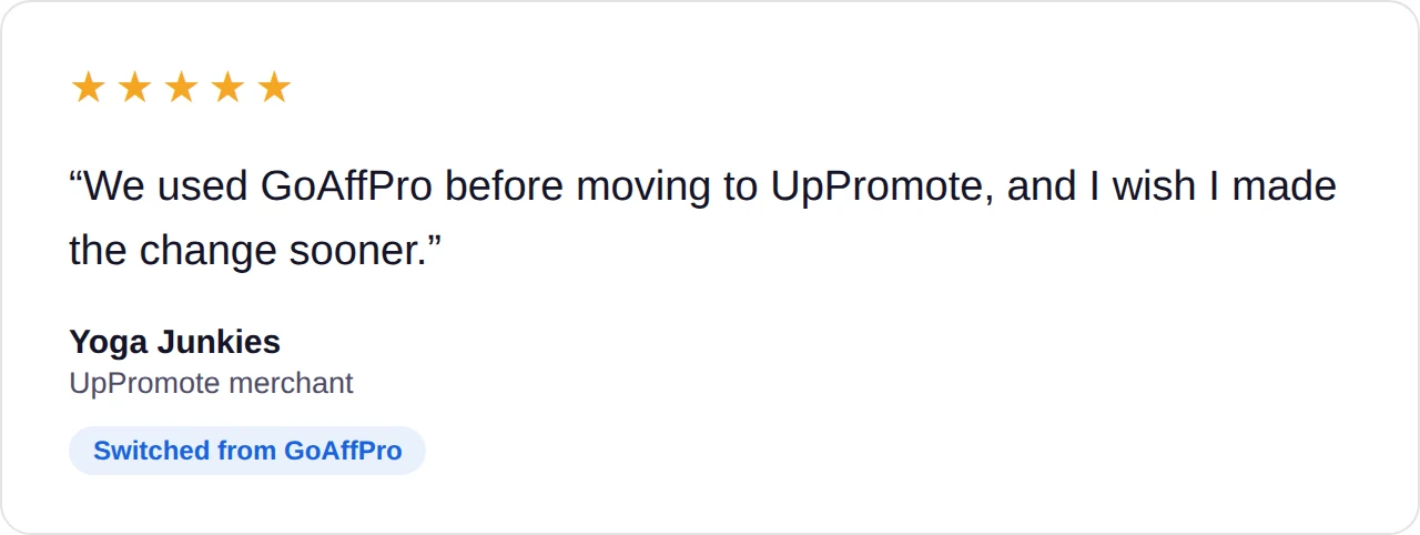 UpPromote vs. GoAffPro: Best Shopify Affiliate & Influencer Marketing App (2026) 24 Running an affiliate program natively inside Shopify admin
