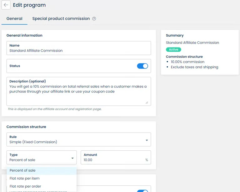 UpPromote vs. GoAffPro: Best Shopify Affiliate & Influencer Marketing App (2026) 27 UpPromote flat, tiered and product-specific commission types