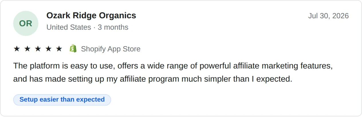 UpPromote vs. GoAffPro: Best Shopify Affiliate & Influencer Marketing App (2026) 33 UpPromote positive review highlights