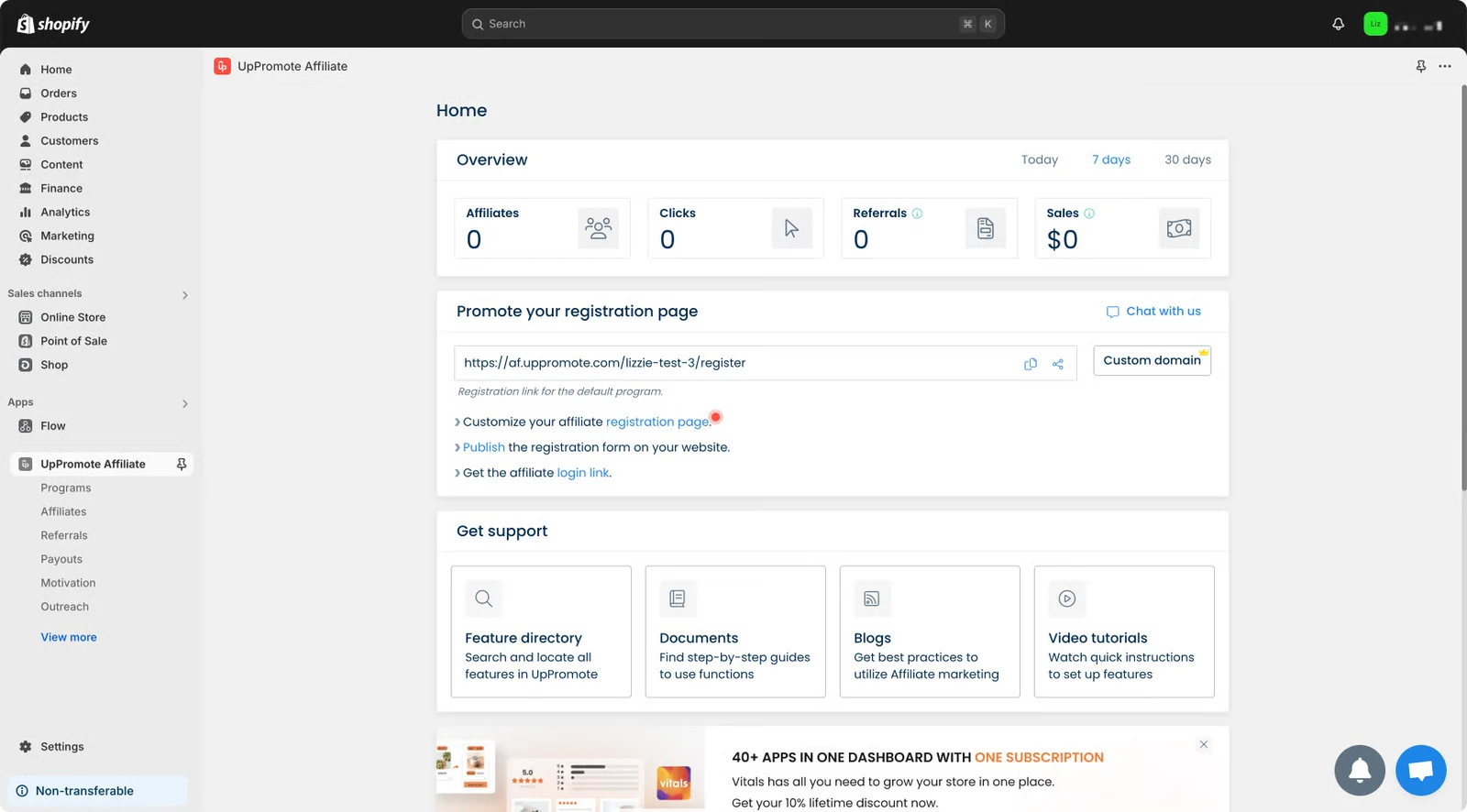 UpPromote vs. Refersion: Best Shopify Affiliate & Influencer Marketing App (2026) 16 UpPromote runs inside the Shopify admin with programs, affiliates, payouts, and reports in one place