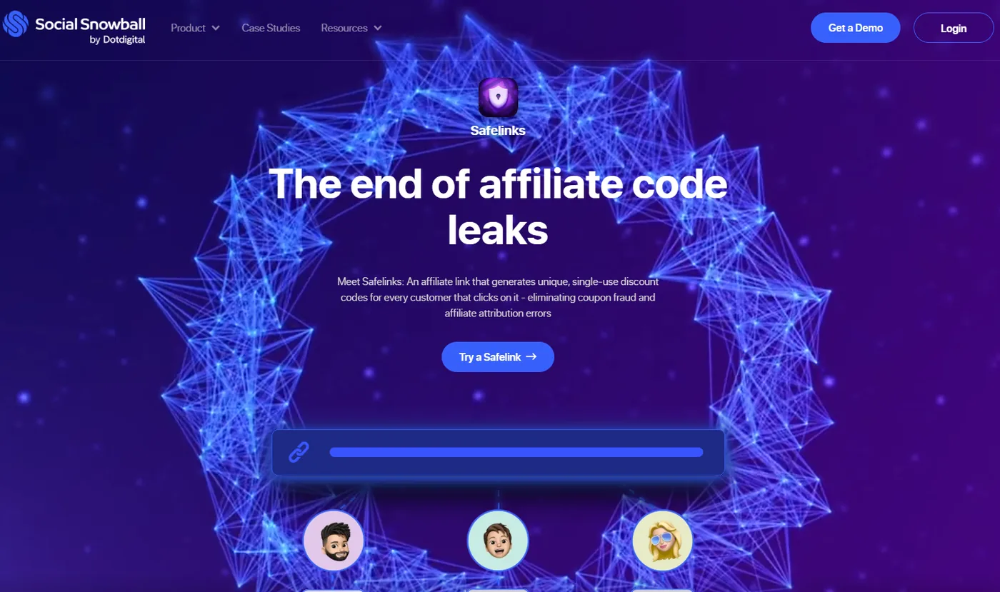 Social Snowball Safelinks single-use discount codes